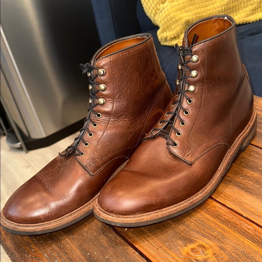 Allen Edmonds Dark Brown Leather Men's Boots - Picture 4 of 5